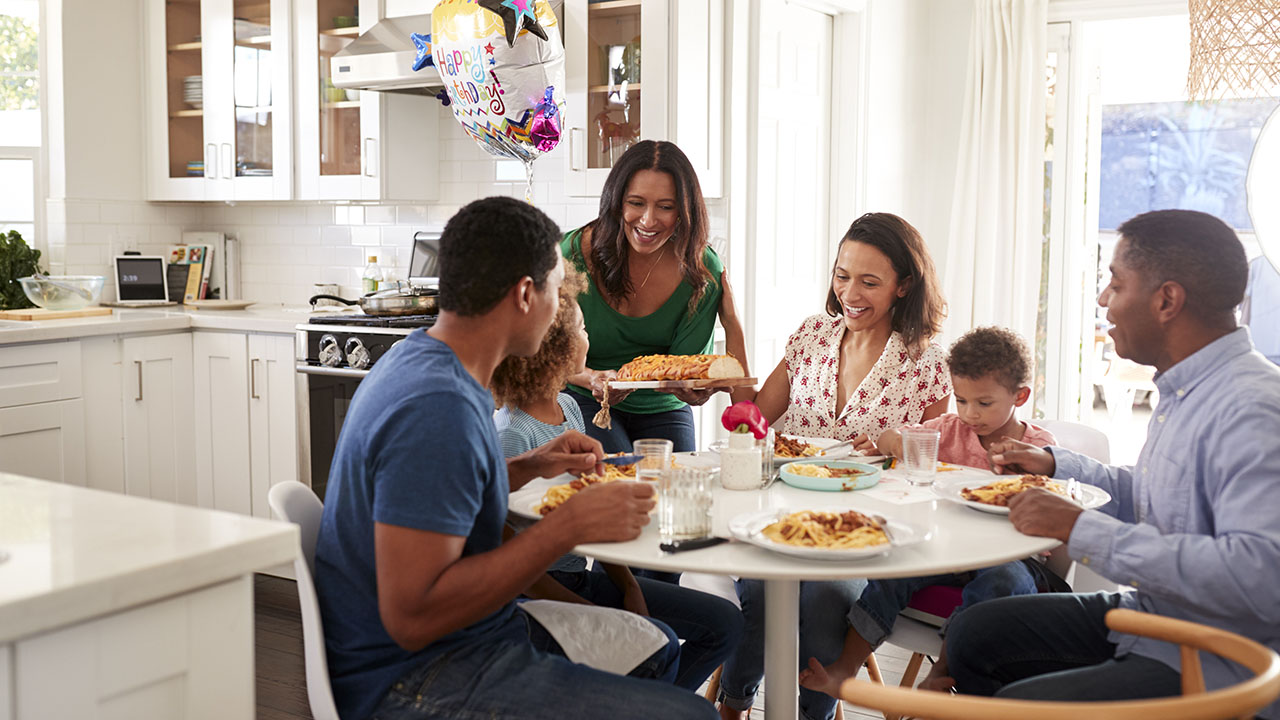 Family having a lunch